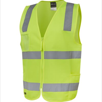 JBs Wear Hi Vis Zip Safety Vest (D+N)  Thumbnail